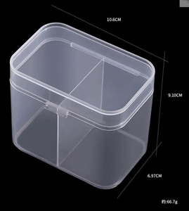 Boîte de rangement transparente en plastique pour accessoires de nail art, écologique, avec support pour cotons et fournitures jetables pour manucure - Product Image 4