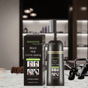 Meidai, directo de fábrica al por mayor de China, champú semipermanente para teñir el cabello de manzana negra con peine para Vinagre de frutas, color inspirado - Product Image 4