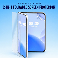 Ensemble pliable 2-en-1 pour iPhone Duo EPU, film souple auto-réparant 0,1 mm, verre renforcé 2X, revêtement AF, service de logo personnalisé