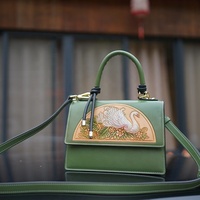 Escargot été dame carré en cuir véritable bandoulière sac à bandoulière animaux imprime fleurs antivol boucle à cliquet pour les femmes
