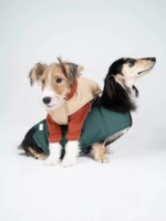 2025NewWinter écologique Polyester personnalisé classique moderne confortable chien Sport pull col haut Double face portable animal de compagnie