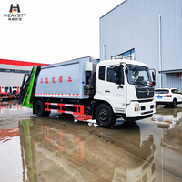 Camion à ordures compacteur HEAVSTY 18 m³ avec châssis de 5000 mm, moteur diesel Euro 6 six cylindres, transmission 4x2 et télécommande sans fil