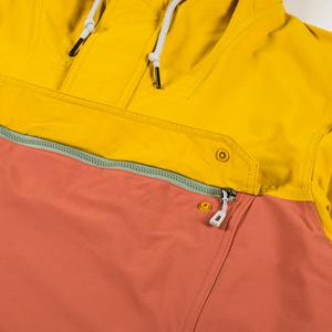 Sudadera con Capucha Personalizada con Logotipo para <span class=keywords><strong>Hombre</strong></span>, Estilo <span class=keywords><strong>Anorak</strong></span>, Color Rojo y Amarillo, Gorras Deportivas de Tela Cortavientos - Product Image 5