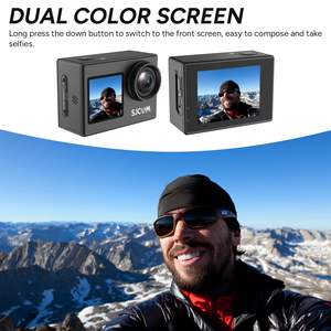 <span class=keywords><strong>Sjcam</strong></span> <span class=keywords><strong>Sj4000</strong></span> Caméra d'action double écran 4k30fps Ultra Hd Caméra sous-marine Étanche 170 ° Grand Angle Wifi pour Tiktok Youtube - Product Image 4