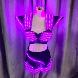 <span class=keywords><strong>Reggiseno</strong></span> a LED a colori per spettacoli teatrali di nozze festa da discoteca Costume da ballo Sexy da ballo <span class=keywords><strong>con</strong></span> gilet luminoso DJ Bar eventi cantante - Product Image 4
