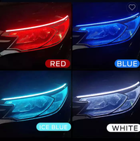 DRL 30cm 45cm 60cm feux de jour LED fluides ambre clignotant bande drl pour phares voiture led bande lumineuse