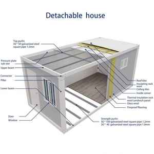 Casa Modulare Prefabbricata da 20 Piedi, <span class=keywords><strong>Ufficio</strong></span> <span class=keywords><strong>Mobile</strong></span> Container, Struttura in Acciaio Smontabile a Installazione Rapida - Product Image 6