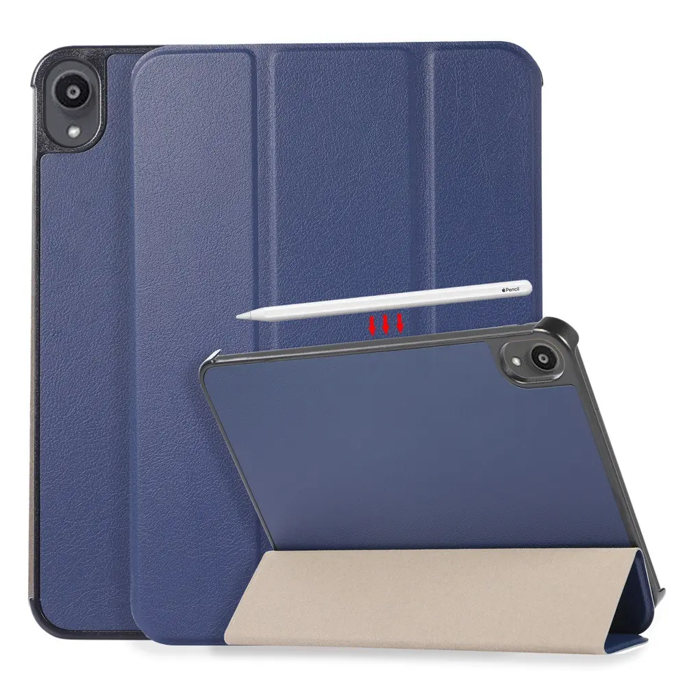 Trifold Smart Flip Case para iPad Mini 6, Hard PC Cover Slim Tablet Stand Capa Folio para iPad Mini 6 8.3 POLEGADAS