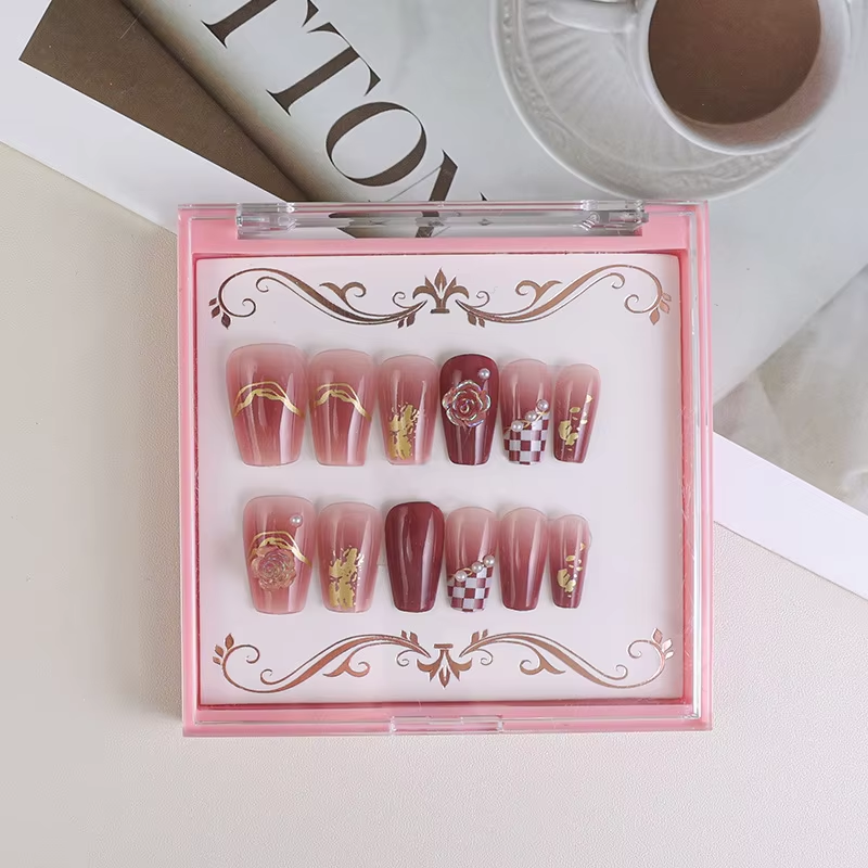 Easy Apply Custom Finger Nails Press On Artificial Fingernails