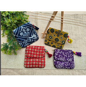 Porte-monnaie ethnique élégant fait main, petit portefeuille portable pour femme, idéal pour les voyages et le rangement quotidien de la monnaie. - Product Image 5