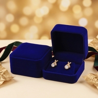 Samt-Schmuckbox Geschenkverpackung für Ring, Ohrringe, Halskette, Armband, Anhänger mit Individuellem Logo Großhandel