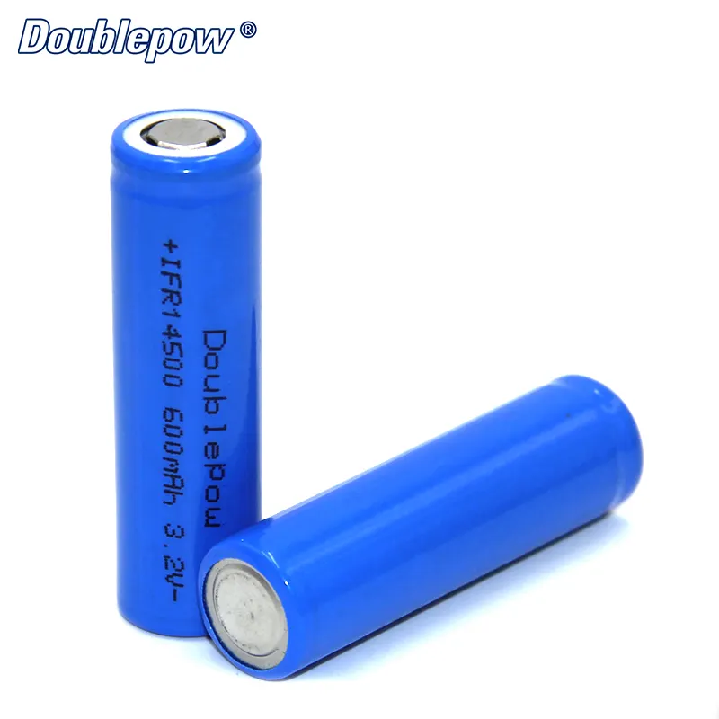 Doublepow Rechargeable 14500 3.2v 600mah Li-Ion Batterie PLATE TOP avec Anode LFP Matériel pour Outils Électriques Jouets Appareils Ménagers