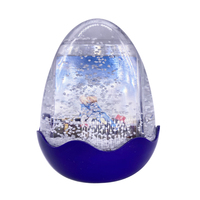 Bon marché Vente en gros Boule à neige en forme d'oeuf de Pâques pour enfants jouets Souvenir Mini photo numérique fantaisie flotteur cadre transparent