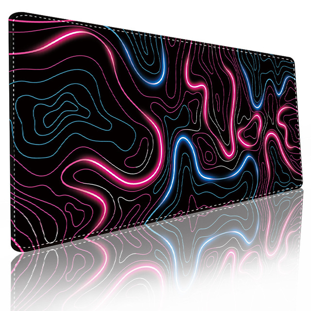 Dazzling Light Contour Sublimation Waterproof Rubber Customizable XXL Gaming Mouse Pad Custom Color Logo Computer Accessories