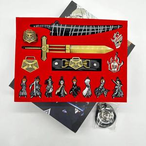 Anime Kurosaki Ichigo Bleach <span class=keywords><strong>Zangetsu</strong></span> espada colgante llavero aleación Colección Caja de regalo conjunto - Product Image 1