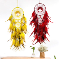 JIN PENG Großhandel Bali Traumfänger Handgefertigt mit Natürlichen Federn Boho Wandbehang für Heim- und Schlafzimmerdekoration Geschenk