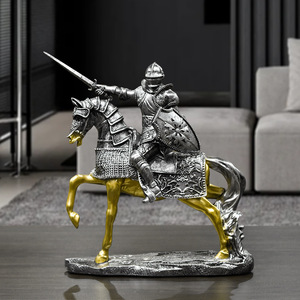 All'ingrosso personalizzato nordico scandinavo Vintage guardia in resina cavaliere ornamento statua figura figurine di cavaliere - Product Image 3