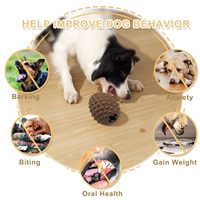 Jouet à mâcher en forme de cône de pin en caoutchouc de haute qualité avec matériau TPR durable pour chiens de petite, moyenne et grande taille, pour jouer à l'intérieur et à l'extérieur