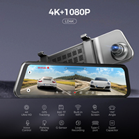 Caméra embarquée LINGDU LD4K 4K+2K avec GPS, enregistreur vidéo de voiture avant et arrière, caméra de tableau de bord avec capteur G, surveillance du stationnement 24h/24