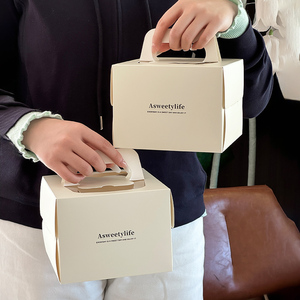 Factory Direct Delivery 3Inch 4 Inch Baked Dessert Portable Packaging Box Basque Mousse Packaging Boxes <strong>Customization</strong> - Product Image 3