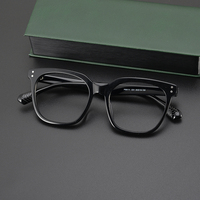 Montures de lunettes optiques carrées classiques en acétate Mazzuchelli de haute qualité, légères et durables, pour diamants