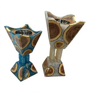 Quemador de Incienso Bukhoor de Resina Epoxi Hecha a Mano y Madera de Acacia Natural, Diseño Heritage Glow para Fragancia Oud, Decoración de Ramadán y Regalos - Product Image 1