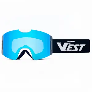 Açık spor kayak gözlükleri toptan özel paten kar gözlüğü Anti sis kayak gözlüğü manyetik Snowboard gözlüğü