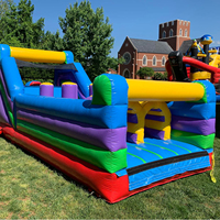 Château gonflable de saut avec toboggan pour événement de location Maison de rebond en PVC commerciale extérieure pour grands enfants