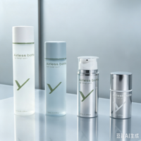 Bouteilles à pompe sans air en plastique PP vides personnalisées avec logo, 50 ml, 100 ml, 150 ml, 200 ml, pour cosmétiques, soins de la peau, lotion, crème, soins personnels