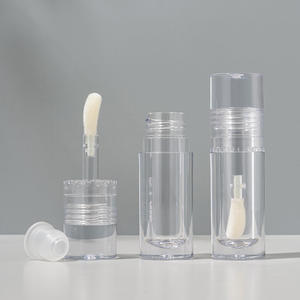 Tube de brillant à lèvres PETG 6 ml à paroi épaisse, transparent, avec grand applicateur, fabriqué sur mesure par une usine chinoise – Emballage mignon et original - Product Image 1