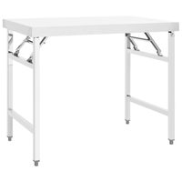 Table pliante en acier inoxydable, établi portable, table de barbecue, pour cantine, restaurant, stand, marché nocturne, extérieur, personnalisable