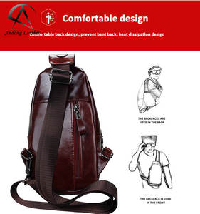 Bolso Bandolera Retro de Cuero Vacuno Genuino Andong para Hombre, Bolso Cruzado de Gran Capacidad para Viajes, Deportes y Actividades al Aire Libre - Product Image 4