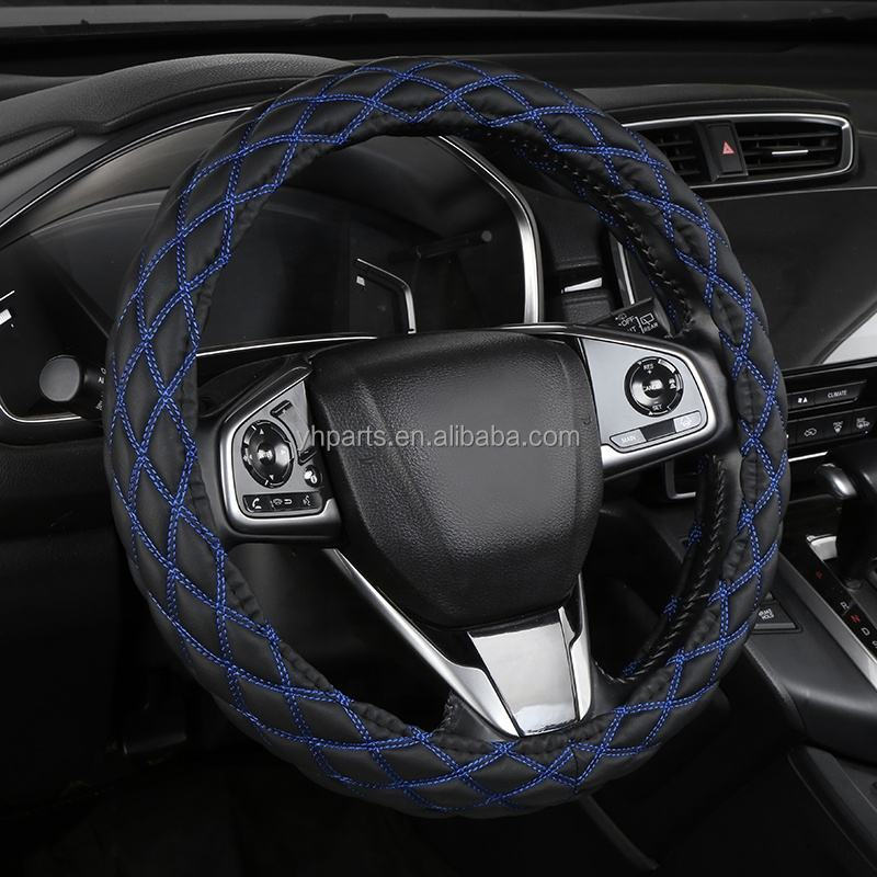 YH JQ243E Car Steering Wheel Cover - Universal Leather Auto Accessories