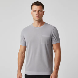 Men's Cotton Silk Blend T-Shirt Soft Breathable Fabric Luxury Casual Top, Custom Logo & Label Service Ready to Ship Wholesale