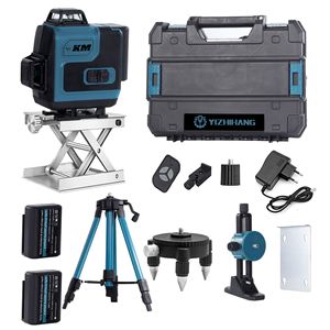 Km 16 Line Laser Level Green Light 520Nm Industrial Grade With Tripod For Construction And Alignment - Product Image 4
