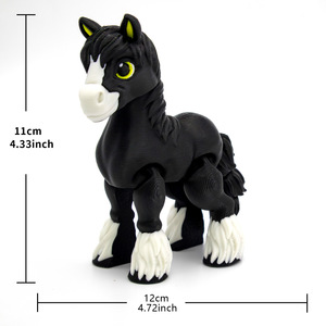 Figurines d'animaux imprimées en 3D, impressions multicolores, modèles miniatures, cadeaux, figurines de collection, artisanat en plastique - Product Image 3