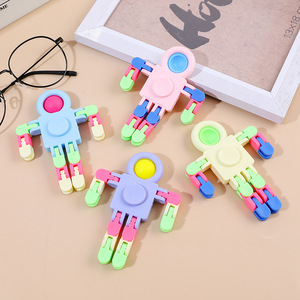 Vente chaude Éducatif Soulagement Du Stress Jouet Astronaute Bulle Fun Chaîne Gyroscope Transformable Fidget Spinners - Product Image 1