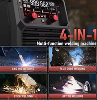 Machine à souder YEESTECH 165A 4-en-1 MIG/MIG à fil fourré/TIG à arc électronique/Electrode 220V Double tension avec grand écran LED numérique