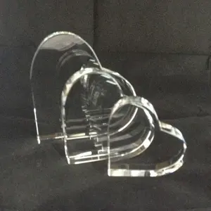 Honra de cristal Forma Do Coração Em Branco Crystal Paperweight Para Gravura