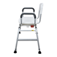 Chaise de douche rotative mobile pour personnes âgées handicapées, rotation à 360°, cadre en aluminium, siège en PE, hauteur réglable, pieds antidérapants, OEM