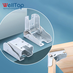WELLTOP yeni gelenler mobilya donanım menteşeler gümüş <span class=keywords><strong>90</strong></span> derece kendinden kilitleme masa ayakları sandalye uzatma kat ayaklar - Product Image 1