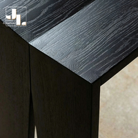 Banc de salle à manger noir de style nordique pour hôtel et restaurant, meuble en bois pour salon et maison