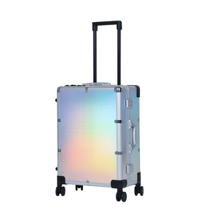 Valise de maquillage Qihui 24 pouces avec support lumineux caché, chariot métallique, boîte de maquillage professionnelle pour rangement à domicile - Product Image 5