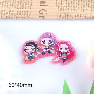 Venta al por Mayor de Acrílicos Personalizados con Purpurina de 25mm, Diseño de Kpop, Demon <span class=keywords><strong>Hunter</strong></span>, Enfermera, Médico, Dibujos Animados, <span class=keywords><strong>Anime</strong></span>, para Hacer Portacredenciales y Carretes de Cinta - Product Image 2