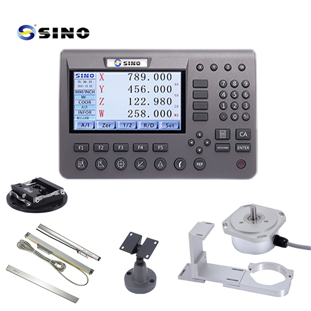 SINO SDS200 Advanced Digital Readout System  Featuring A 4-Axis LCD Digital Display Screen  Compatible With Scales