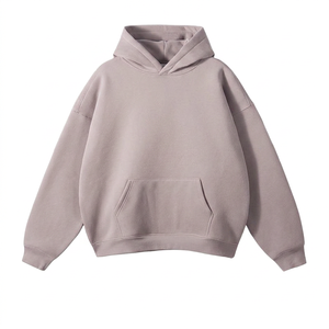 Sudadera con Capucha para Hombre, Color Sólido, Tejido French Terry, para Otoño, Manga Larga, Diseño sin Forro - Product Image 1