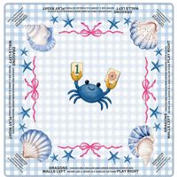 Tapete Antideslizante Personalizado para Mahjong con Diseño de Magnolia Azul Oriental, Cubierta Impermeable y Reductora de Ruido para Juegos de Cartas, Dominó y Azulejos, Duradero