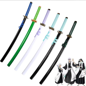 Accesorios de <span class=keywords><strong>100</strong></span> cm, Espada Katana de Anime, Réplica de Madera de Bleach Aizen Sousuke Kurosaki <span class=keywords><strong>Ichigo</strong></span> Tensa Zangetsu - Product Image 2