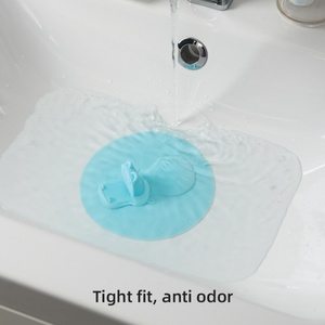 Tub Stopper Cute Hippo Silicone Bathtub Stopper Drain <b>Plug</b> <b>Sinks</b> Stopper Flat Suction Cover for Kitchen Bathroom and Laundry - Product Image 4