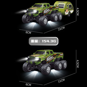 HENGGUAN 1:64 <span class=keywords><strong>Modelo</strong></span> de Camioneta de Simulación de Seis Ruedas con Garaje de Estacionamiento, de Metal, a Control Remoto, para Niños - Product Image 2